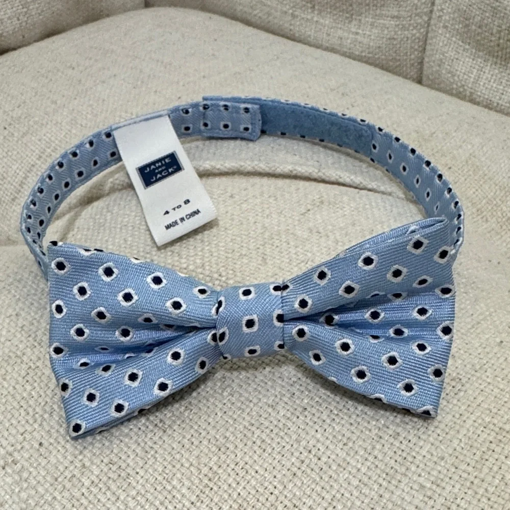 Janie and Jack Blue Polka Dot Bow Tie